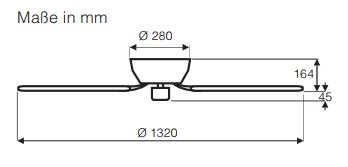CasaFan Deckenventilator Classic Flat 132-III MA-EA/BU Produktbild Ean:4024397365944 SKU:5132041 Deckenventilator von www.Deckenventilator-Experte.de Bild 4