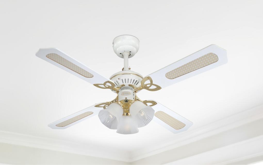 Westinghouse Princess Trio 105 cm Rattan Weiß Mahagoni Deckevenventilator - EAN 4895105600400 Produkt 7832440 Bild 4