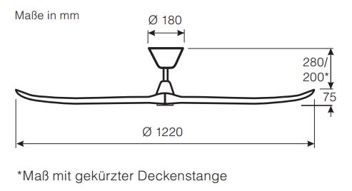 CasaFan Deckenventilator Eco Genuino 122 MS-NT Produktbild Ean:4024397368501 SKU:312218 Deckenventilator von www.Deckenventilator-Experte.de Bild 8
