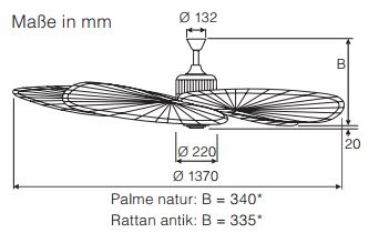 CasaFan Deckenventilator Caribbean Dream Eco II BA-PLM Produktbild Ean:4024397380848 SKU:513724 Deckenventilator von www.Deckenventilator-Experte.de Bild 7