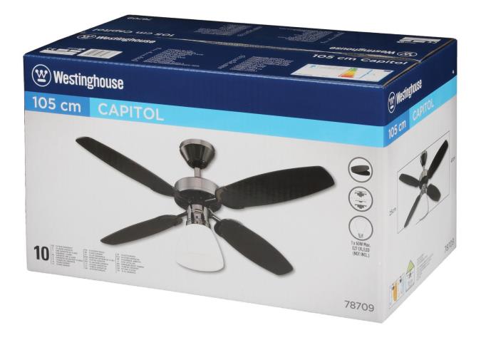 Westinghouse Capitol 105 cm Graphit/Schwarz Deckevenventilator - EAN 4895105610676 Produkt 7870940 Bild 4