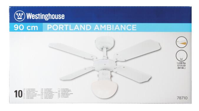 Westinghouse Portland Ambiance 90 cm Weiß Deckevenventilator - EAN 4895105610683 Produkt 7871040 Bild 3