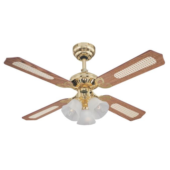 Westinghouse Princess Trio 105 cm Rattan Eiche Mahagoni Deckevenventilator - EAN 4895105600394 Produkt 7819940 Bild 0