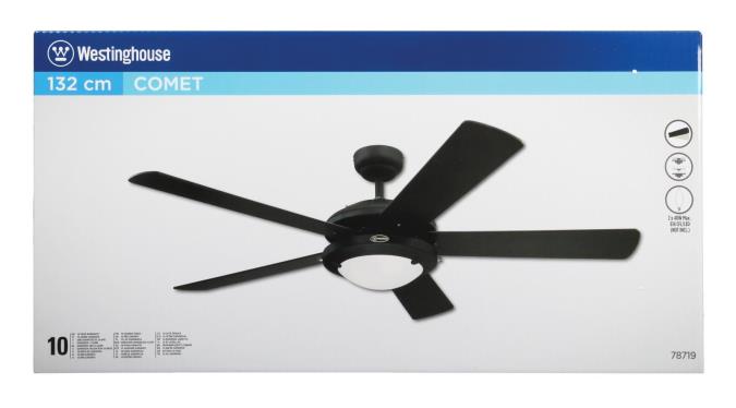 Westinghouse Comet 132 cm Mattschwarz Deckevenventilator - EAN 4895105610706 Produkt 7871940 Bild 3