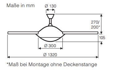 CasaFan Deckenventilator Mercury BN-SI/NB mit Fernbedienung Produktbild Ean:4024397132706 SKU:9513270 Deckenventilator von www.Deckenventilator-Experte.de Bild 4