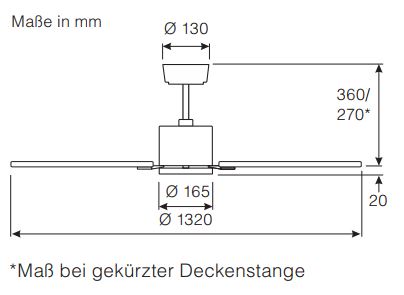 CasaFan Deckenventilator Eco Neo III 132 WE-AH/BU WiFi Produktbild Ean:4024397383535 SKU:943222W Deckenventilator von www.Deckenventilator-Experte.de Bild 2
