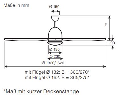 CasaFan Deckenventilator Eco Aviatos 132 BG-NB Produktbild Ean:4024397369348 SKU:513254 Deckenventilator von www.Deckenventilator-Experte.de Bild 4