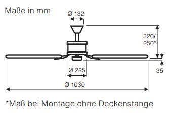 CasaFan Deckenventilator Eco Elements 103 WE-WE/LG Produktbild Ean:4024397363452 SKU:510381 Deckenventilator von www.Deckenventilator-Experte.de Bild 5