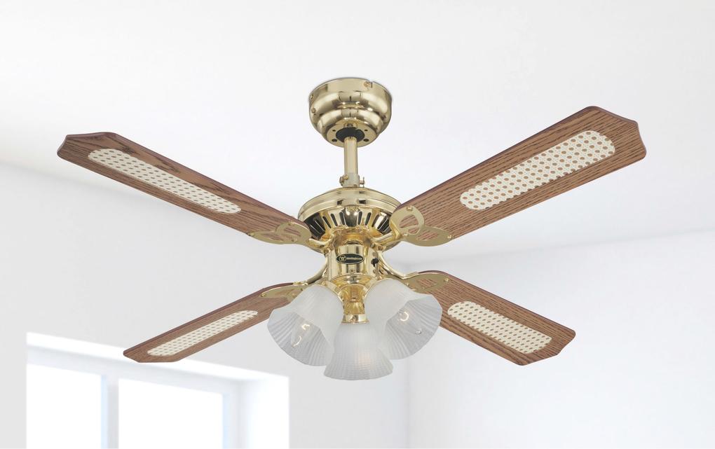 Westinghouse Princess Trio 105 cm Rattan Eiche Mahagoni Deckevenventilator - EAN 4895105600394 Produkt 7819940 Bild 5