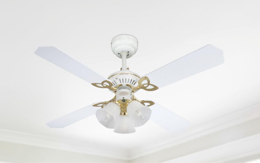 Westinghouse Princess Trio 105 cm Rattan Weiß Mahagoni Deckevenventilator - EAN 4895105600400 Produkt 7832440 Bild 5