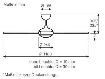 CasaFan Deckenventilator Eco Volare 116 WE-WE Produktbild Ean:4024397377251 SKU:511681 Deckenventilator von www.Deckenventilator-Experte.de Bild 6
