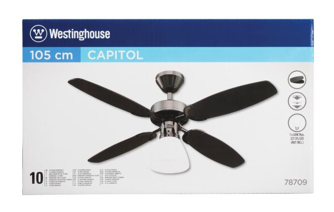 Westinghouse Capitol 105 cm Graphit/Schwarz Deckevenventilator - EAN 4895105610676 Produkt 7870940 Bild 3