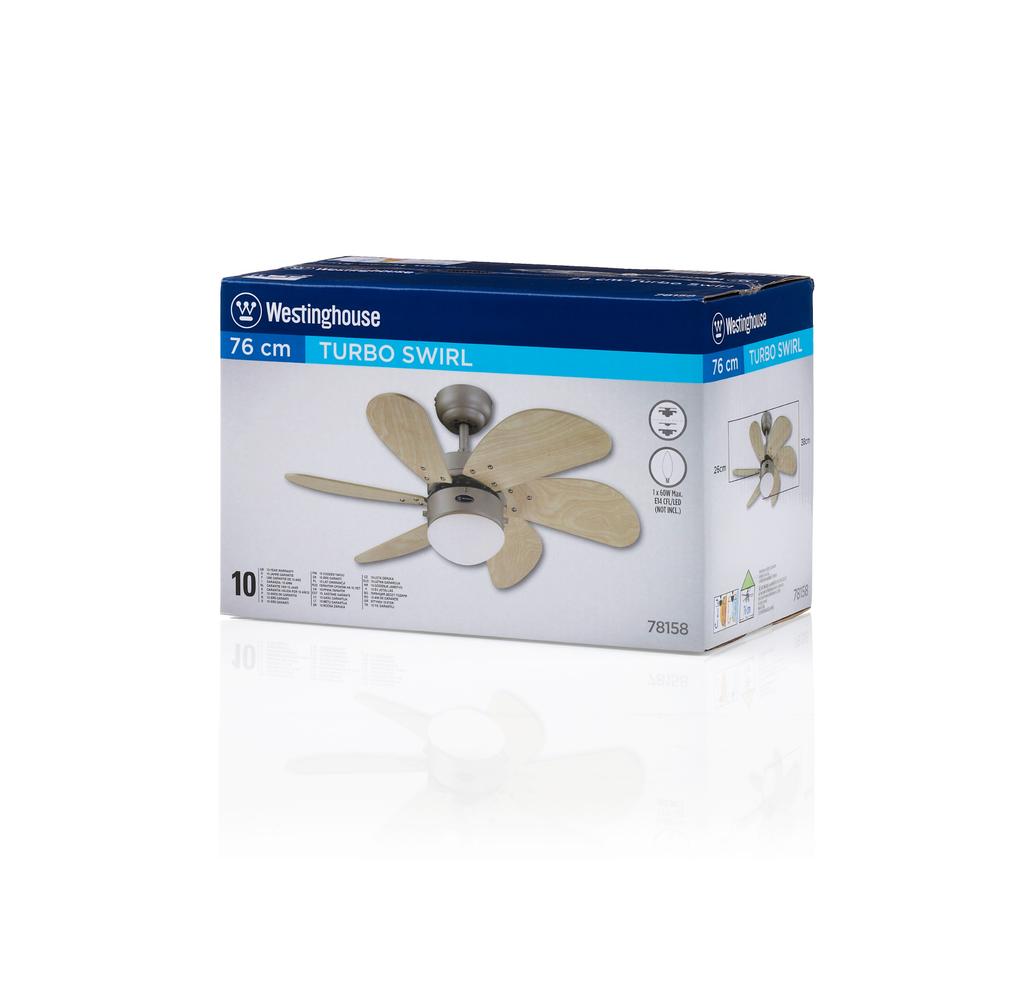 Westinghouse Turbo Swirl 76 cm Ahorn Deckevenventilator - EAN 4895105600608 Produkt 7815840 Bild 3