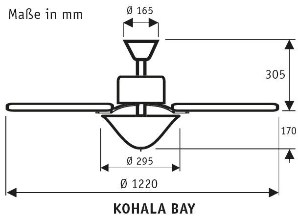 Hunter Deckenventilator Kohala Bay PW Produktbild Ean:0049694506108 SKU:50610 Deckenventilator von www.Deckenventilator-Experte.de Bild 6