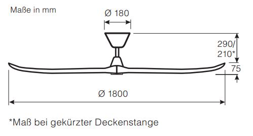 CasaFan Deckenventilator Eco Genuino 180 MS-NT Produktbild Ean:4024397368549 SKU:318018 Deckenventilator von www.Deckenventilator-Experte.de Bild 8