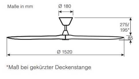CasaFan Deckenventilator Eco Airscrew 152 MG-GW Produktbild Ean:4024397376728 SKU:315223 Deckenventilator von www.Deckenventilator-Experte.de Bild 8