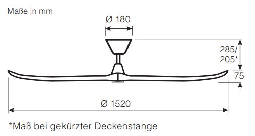CasaFan Deckenventilator Eco Genuino 152 BN-MW Produktbild Ean:4024397376094 SKU:315224 Deckenventilator von www.Deckenventilator-Experte.de Bild 7