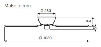CasaFan Deckenventilator Classic Flat 103-III WE-WE/LG Produktbild Ean:4024397366002 SKU:5103061 Deckenventilator von www.Deckenventilator-Experte.de Bild 4