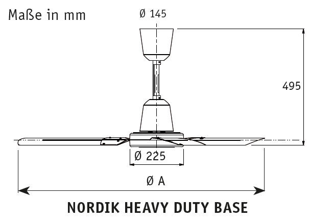 Vortice Deckenventilator Nordik HD 160 Base Produktbild Ean:8010300610221 SKU:61022 Deckenventilator von www.Deckenventilator-Experte.de Bild 2