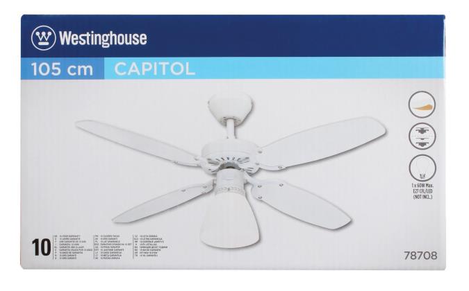 Westinghouse Capitol 105 cm Weiß Deckevenventilator - EAN 4895105610669 Produkt 7870840 Bild 3
