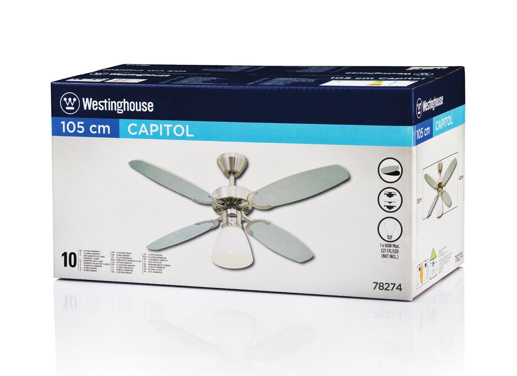 Westinghouse Capitol 105 cm Deckevenventilator - EAN 4895105608772 Produkt 7827440 Bild 5