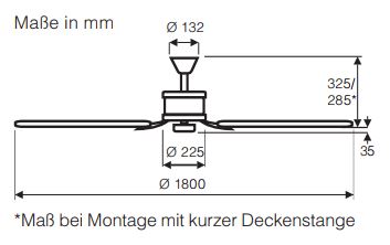 CasaFan Deckenventilator Eco Elements 180 MA-EA/NB Produktbild Ean:4024397363483 SKU:518080 Deckenventilator von www.Deckenventilator-Experte.de Bild 5