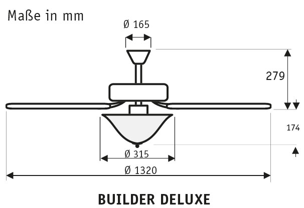 Hunter Deckenventilator Builder Deluxe WE Produktbild Ean:0049694505705 SKU:50570 Deckenventilator von www.Deckenventilator-Experte.de Bild 3