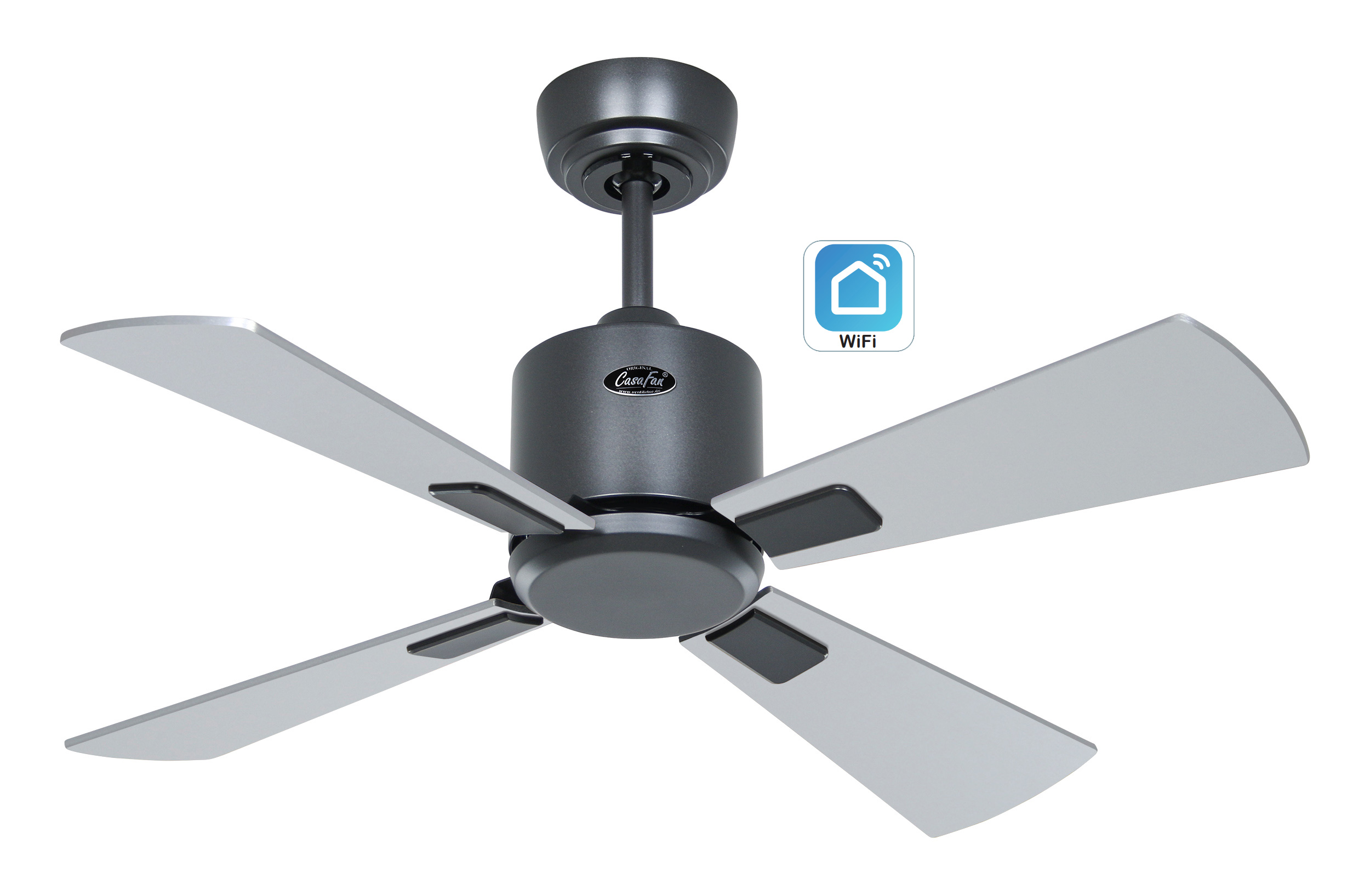 CasaFan Deckenventilator Eco Neo III 92 BG-WN/SI WiFi Produktbild Ean:4024397383085 SKU:952041W Deckenventilator von www.Deckenventilator-Experte.de Bild 1